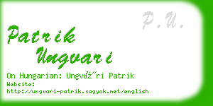 patrik ungvari business card
